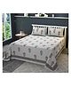 Clio's Heritage Store Timeless Sanganeri Handblock  Red Flower Print Cotton Bedsheet