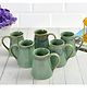 Clio's Heritage Store Sculpted Emerald Flask Mug - Double glazed  - Pack of 6