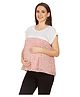 Mom for sure by Ketki Dalal Half Sleeves Floral Printed Maternity Top With Concealed Zipper Nursing Access - Pink