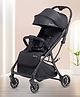 Bonfino Aero Lite Baby Cruiser Stroller, 5-Point Harness, Single Hand Fold, Swivel Wheels - Black| Reclining Backrest and Adjustable Foot Rest| Concealed Link Brake