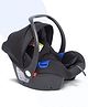 Bonfino Carry Safe Car Seat, Flame Resistant Fabric, Curved Handle, Adjustable Canopy| Carry Cot, Feeding Chair & Rocker Modes| Stylish Curved Handle| Shock Resistant Foam
