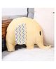 Stitchnest Elephant Yellow Color Shaped Cushion for Home Décor - Yellow