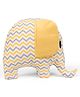 Stitchnest Zigzag Elephant Yellow Shaped Cushion for Home Décor