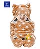 Luvlittle Baby 3-in-1 Fleece Hooded Baby Blanket Wrapper - Brown
