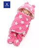 Luvlittle Baby 3-in-1 Fleece Hooded Baby Blanket Wrapper - Pink