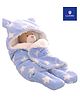 Luvlittle Baby 3-in-1 Fleece Hooded Baby Blanket Wrapper - Blue