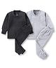 The Boo Boo Club Pack Of 2 Full Sleeves Solid Thermal Wear Sets - Black & Grey