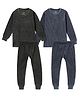 The Boo Boo Club Pack Of 2 Full Sleeves Solid Thermal Wear Sets - Black & Blue