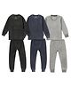 The Boo Boo Club Pack Of 3 Full Sleeves Solid Thermal Wear Sets - Black Grey & Blue
