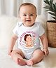 KNITROOT Half Sleeves Valentine Theme Cutest Little Text Printed Onesie - White