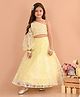 Lilpicks Couture One Shoulder Full Sleeves Leaf Designed Sequin Embellished Coordinating Choli & Lehenga  Set - Yellow