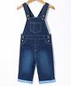 Mark & Mia Sleeveless Denim Dungaree With Patch Applique & Pocket Detailing - Blue