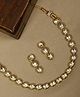 The Pari Single Line Kundan Necklace Set- Golden