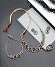 THE PARI  American Diamond circle style necklace with earring ring and bracelet set