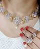 THE PARI dual tone ad neckalce with earrings