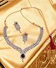 THE PARI Blue Classy ad necklace set