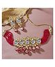 The Pari Classy Designer Etnnic Jewellery Set- Red