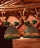 The Pari Green Hoop Jhumka Earrings -Green