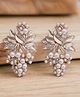 The Pari Designer Golden Pearl Earrings -Gold
