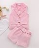 Mark & Mia Sleeveless Party Jacket with Shorts & Inner Top - Pink