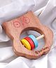 BRAIN FACTORY Wooden Owl  Teether Rattle Toy - Neem Wood - Multi Colour