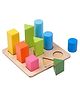 BRAIN FACTORY Wooden Colour - Shape -  Size Sorting Puzzle Toy for Kids
