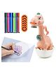 FunBlast Dinosaur Flashlight Projector Torch with 6 Slide & Coloring Kit  Pink