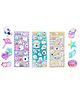 FunBlast Cute Kawaii Puffy Stickers Set  Pack of 3 Sheets Multicolor