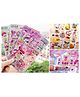 FunBlast Cute Kawaii Glitter Stickers Set  Pack of 6 Sheets Multicolor