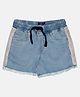 Kiddopanti Side Glitter Taped With Draw Cord Denim Shorts - Blue