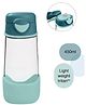 b.box Flip Top Lid Spout Drink Bottle for kids - Leak Proof & Easy to Carry 450ML - Emerald Forest Green