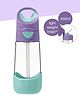 b.box Straw Top Water Bottle for kids - Spill Proof & Easy to Carry 450ML - Lilac Pop Purple