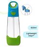 b.box Large Size Straw Top Water Bottle for kids - Spill Proof & Easy to Carry 600ML - Ocean Breeze Blue