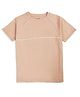My Milestones 100% Cotton Half Raglan Sleeves Solid Tee - Tan