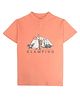 My Milestones Half Sleeves Glamping & Camp Printed Tee - Orange