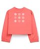 My Milestones Full Sleeves Snow Flake Printed Drop Shoulder Top - Coral