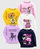 KUCHIPOO Pack Of 5 Full Sleeves Unicorn & Girl Printed Tees - Multi Colour