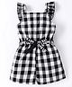 Kookie Kids Sleeveless Checked Jumpsuit - Black