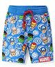 Babyhug Marvel Cotton Terry Knit Shorts Avengers Print - Blue