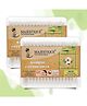 Majestique Bamboo Cotton Swabs Natural Wooden Cotton Swabs Ear Cleaning Buds Recyclable Cotton - 100 Swab - Pack of 2