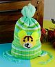 Passion Petals Lion Design Boys Girls L Winter Warm Cap for Newborn to 18Months With Diameter 11cm- Green