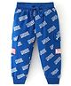 Babyhug Marvel Cotton Looper Knit Full Length Lounge Pant Text Print - Blue
