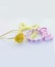 Tia Hair Accessories Set Of 3 Fur & Floral Applique Embellished  Hairband - Yellow Baby Pink White