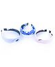 Tia Hair Accessories Set Of 3 Retro Style Hair Bands - Blue & Pink