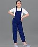 Fashion Dream Half Sleeves Solid Tee With Cargo & Jogger Style Dungaree - Navy Blue