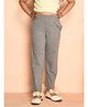 Kids Cave 100% Cotton Biowashed Solid Track Pant - Light Grey