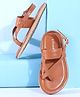 Pine Kids Ethnic Wear Sandals with Buckle Closure -  Brown