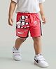 Babyhug Disney Cotton Shorts With Pixar Cars Graphics - Red