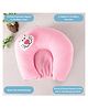 VOIDROP U Shape Soft Fabric New Born Baby Head Shaping Pillow with Mustard Seeds/Baby Rai Pillow for 0-12 Months Pink