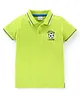 Babyhug 100% Cotton Knit Half Sleeves Polo T-Shirt - Green